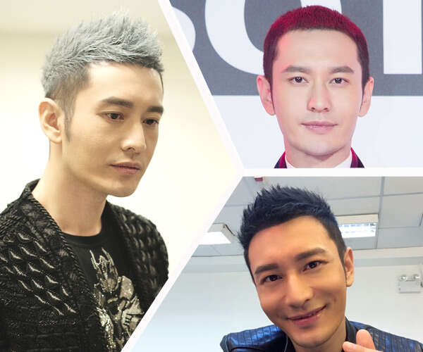 黄晓明发型:白色子弹头VS寸头哪款好看