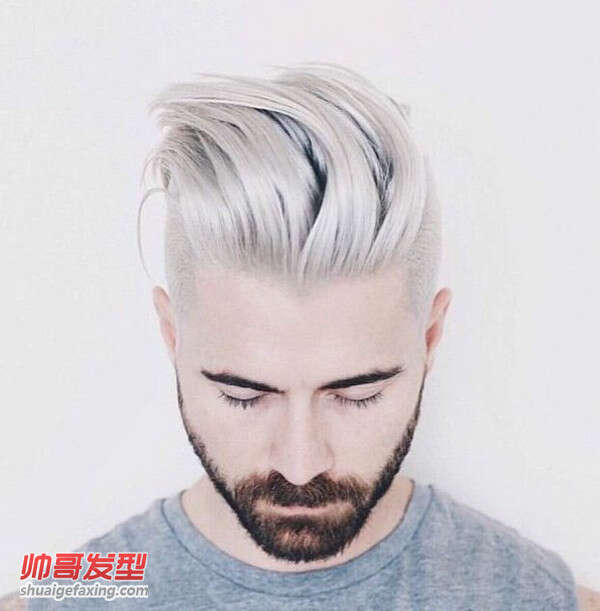 在家DIY奶奶灰染色发型 男士发型教程