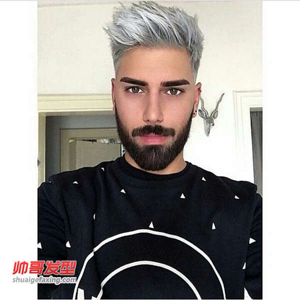 欧美潮男背头发型图片 undercut+头发后梳发型