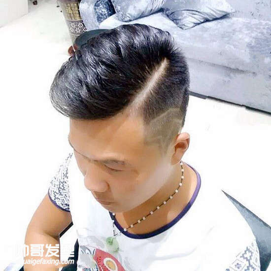 时尚男人发型 切线设计侧背头发型图片