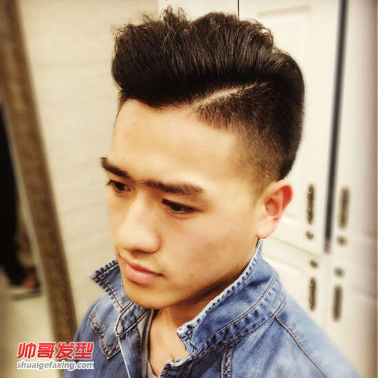 时尚男人发型 切线设计侧背头发型图片
