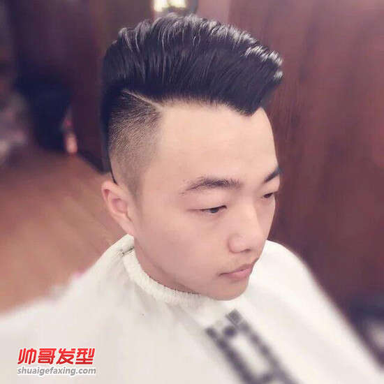 时尚男人发型 切线设计侧背头发型图片