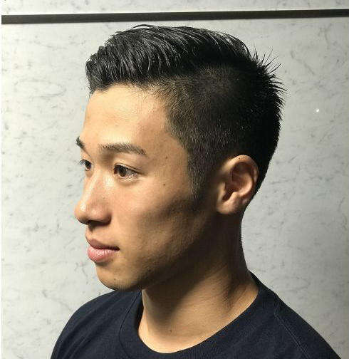 五款男士两侧短中间长的发型