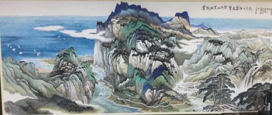 舒栋:闲云为友风月为伴,青绿山水描摹祖国大好河山