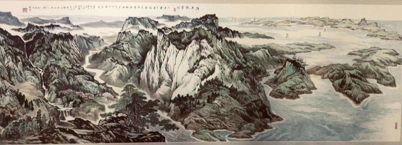 舒栋:闲云为友风月为伴,青绿山水描摹祖国大好河山