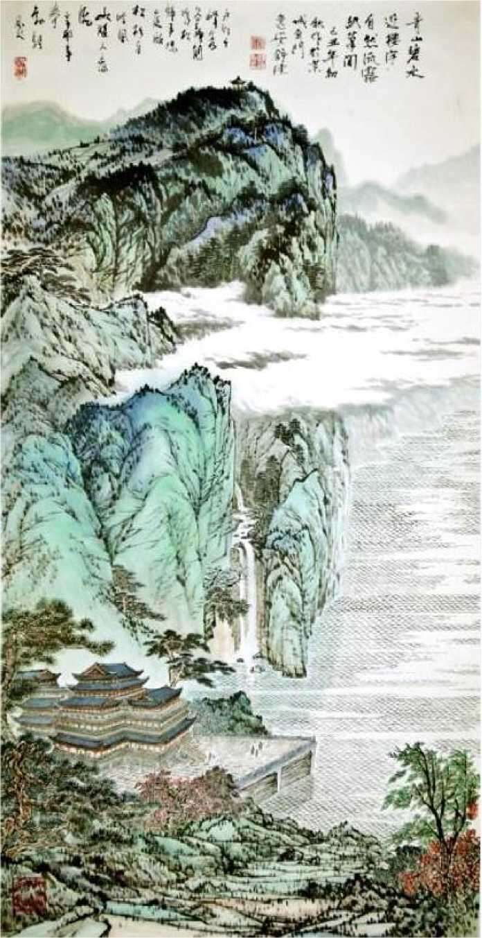 舒栋:闲云为友风月为伴,青绿山水描摹祖国大好河山