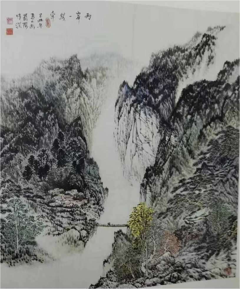 舒栋:闲云为友风月为伴,青绿山水描摹祖国大好河山