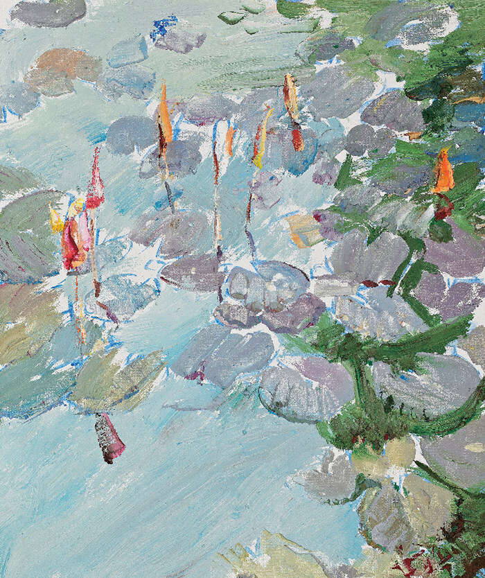 他用艺术与大自然对话,曾以风景油画作为“马训班”毕业作品