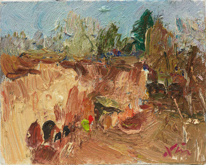 他用艺术与大自然对话,曾以风景油画作为“马训班”毕业作品