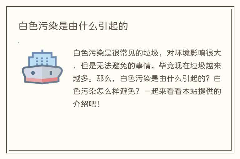 白色污染是由什么引起的