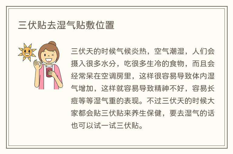 三伏贴去湿气贴敷位置