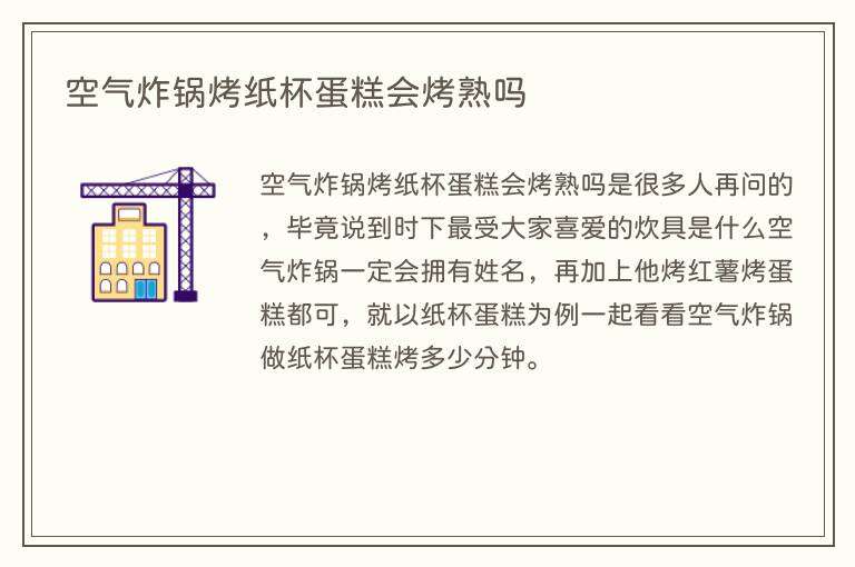 空气炸锅烤纸杯蛋糕会烤熟吗
