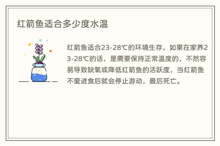 红箭鱼适合多少度水温
