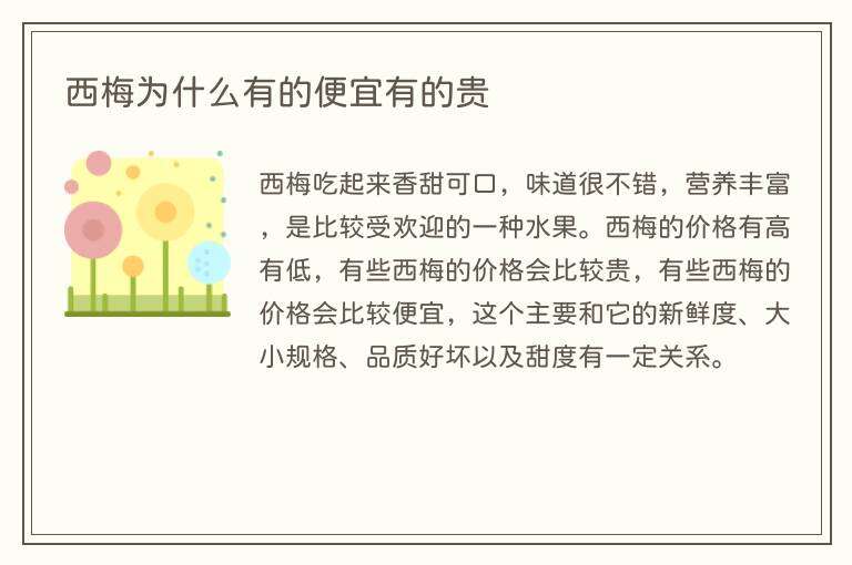 西梅为什么有的便宜有的贵
