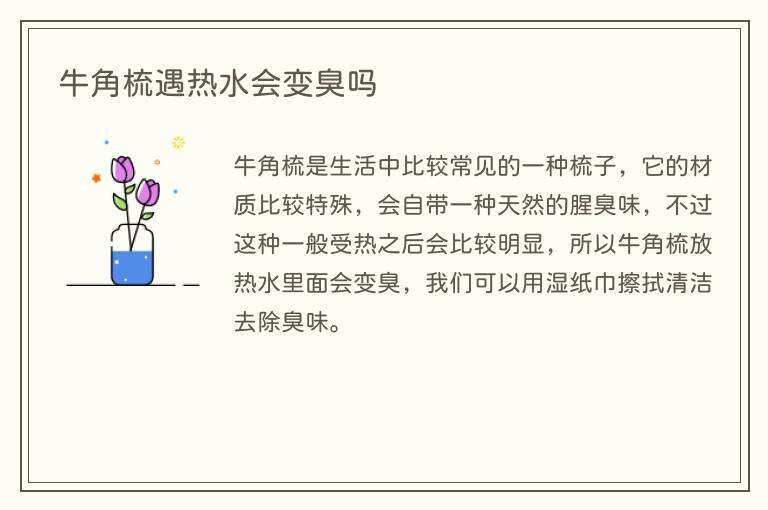 牛角梳遇热水会变臭吗