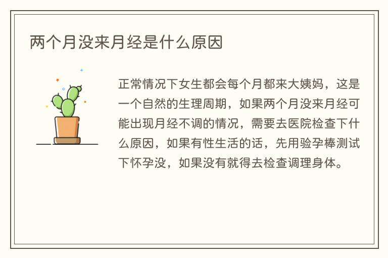 两个月没来月经是什么原因