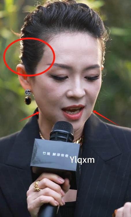 上海这一夜,章子怡画发际线、眼皮贴翘起,12秒换8个表情不自信