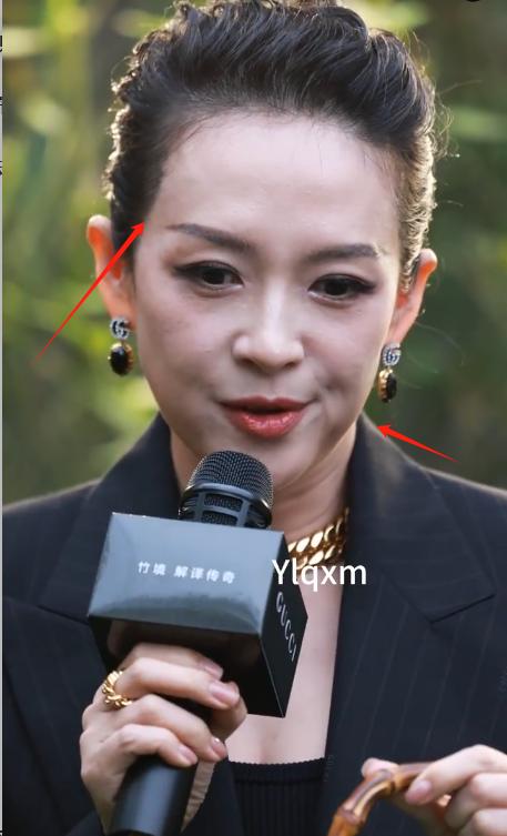 上海这一夜,章子怡画发际线、眼皮贴翘起,12秒换8个表情不自信